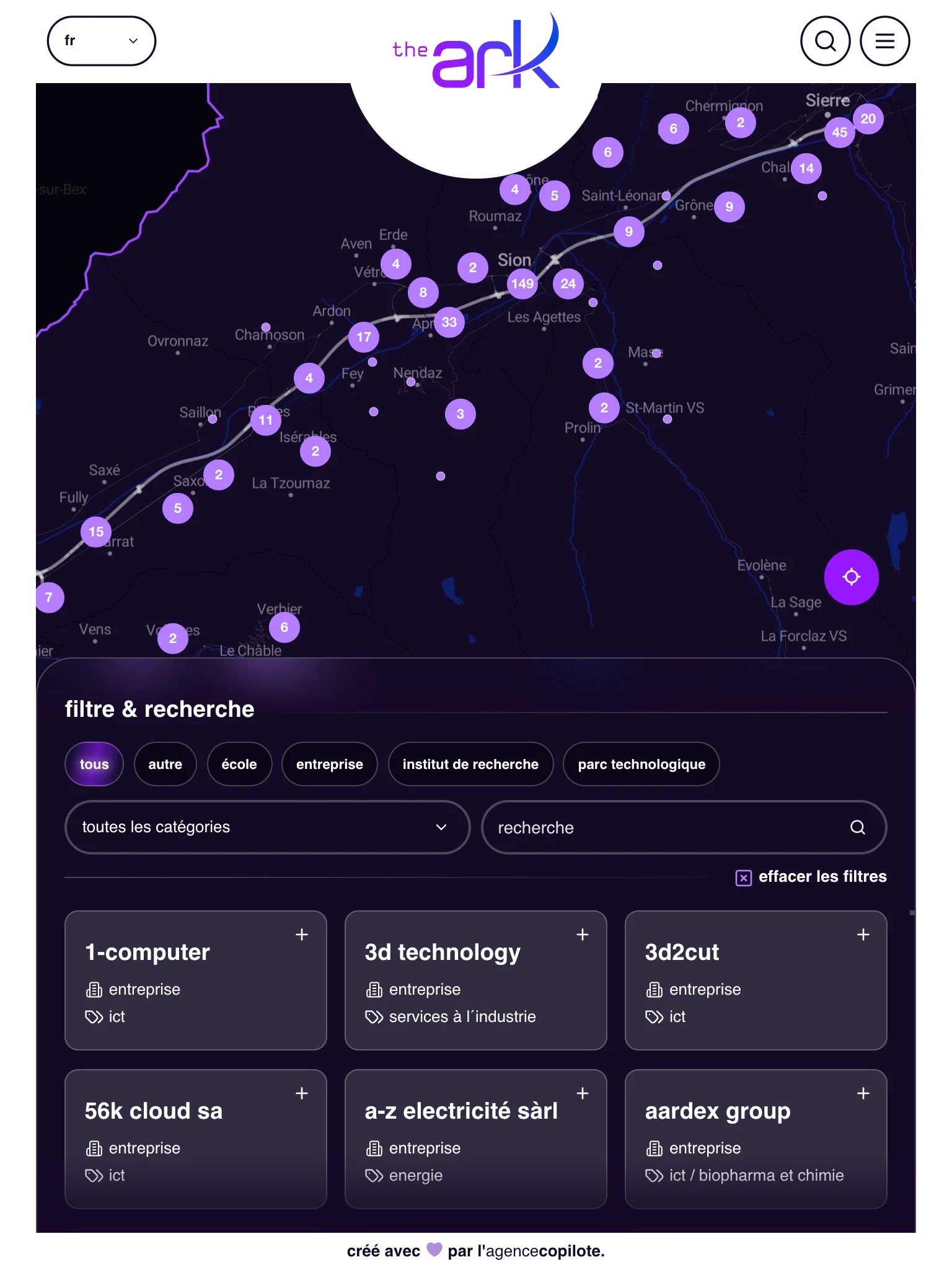 Carte interactive iPad
