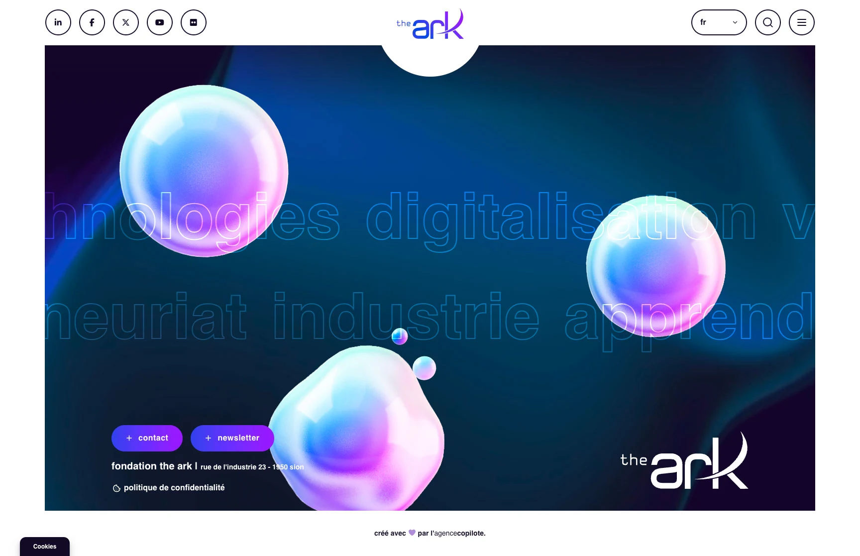 Homepage footer